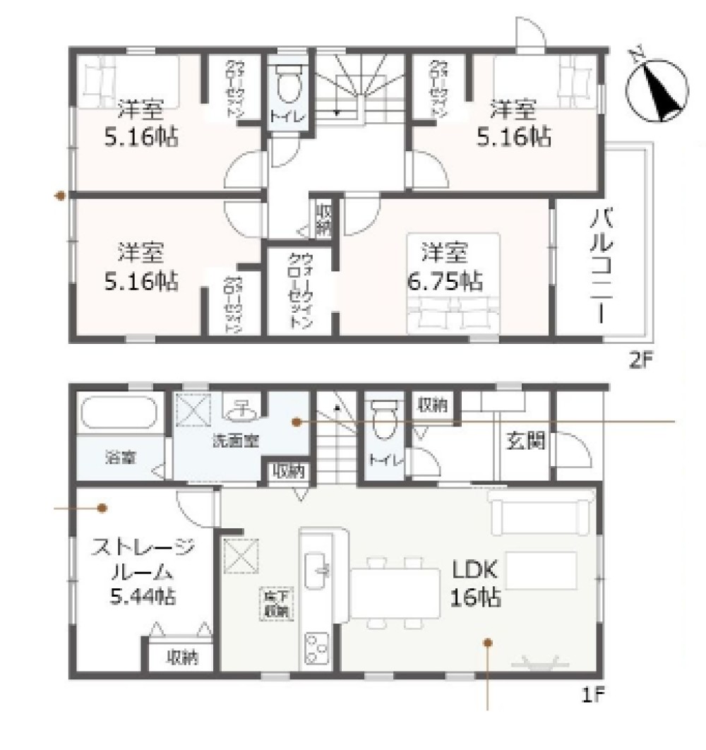 西尾市錦城町　全3棟　1号棟 画像1