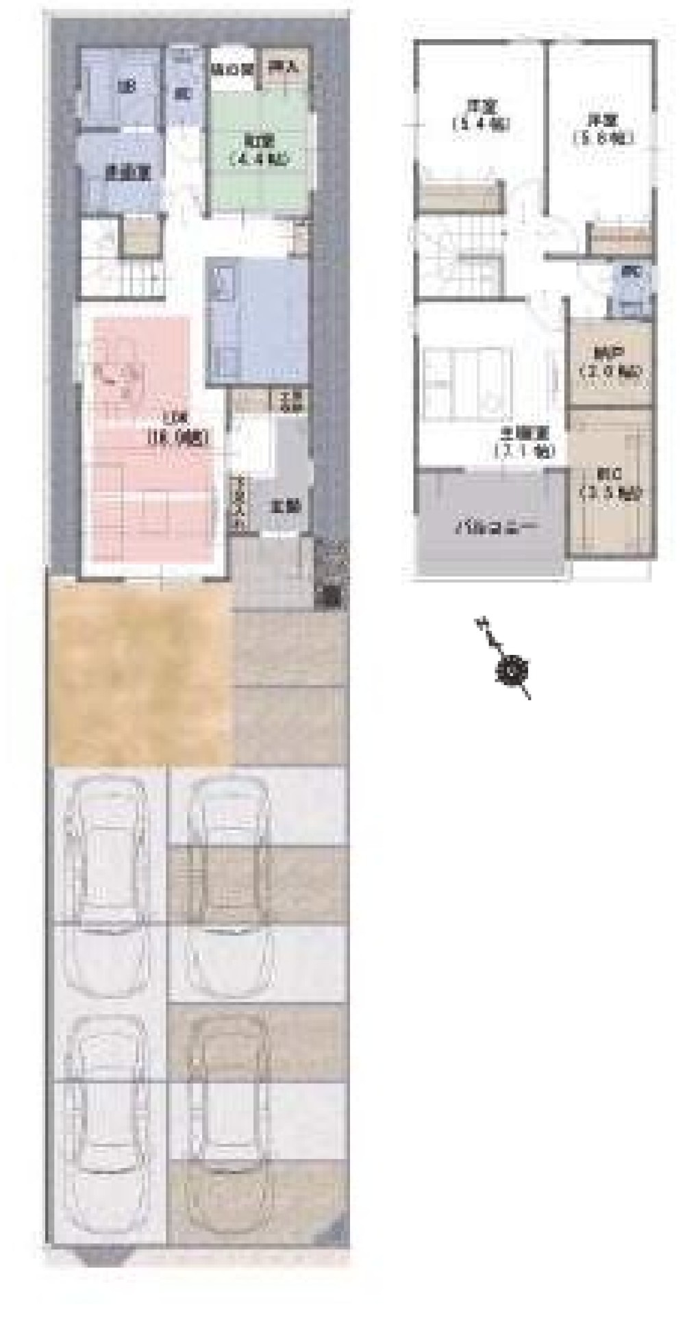岡崎市六名東町　全2棟　A号棟 画像1