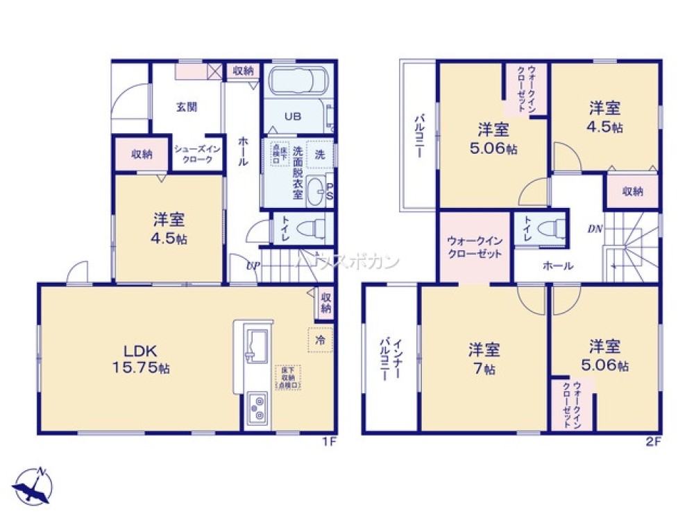 常滑市西之口二丁目　全8棟　1号棟 画像4