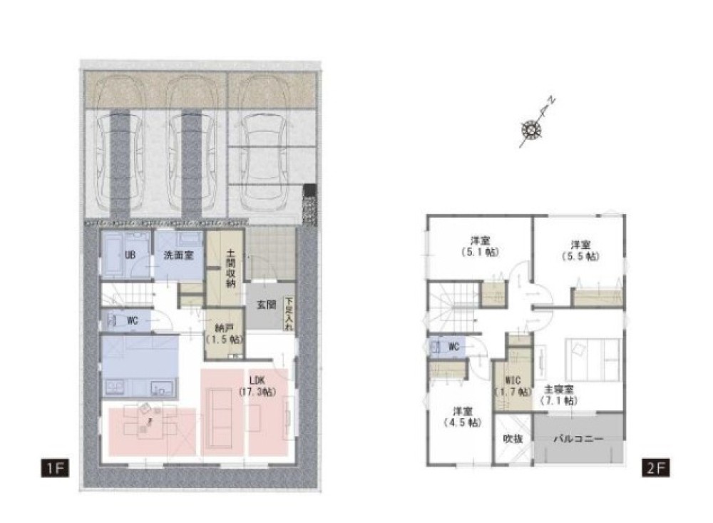 春日井市東野町西　3期　全1棟 画像2