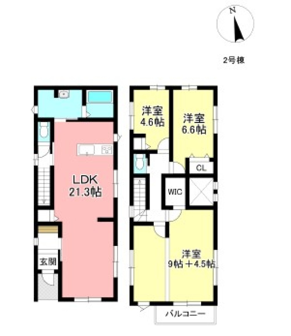 豊田市美里六丁目　全3棟　2号棟 画像1