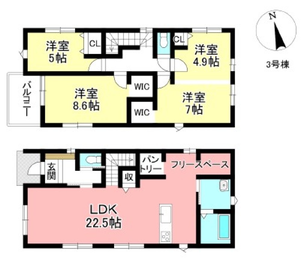 豊田市美里六丁目　全3棟　3号棟 画像1