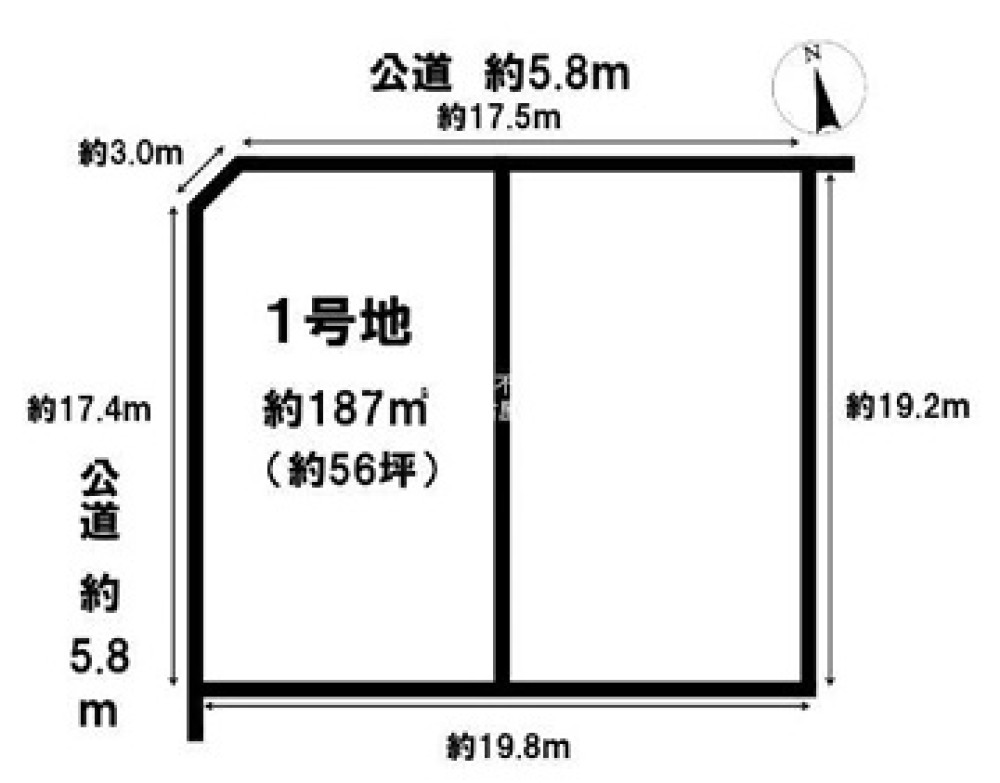 名古屋市中川区戸田明正二丁目　全2区画　1号地 画像1