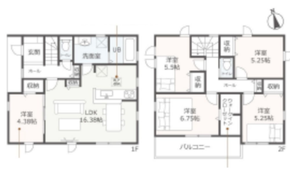 岡崎市能見町　全2棟　1号棟 画像1
