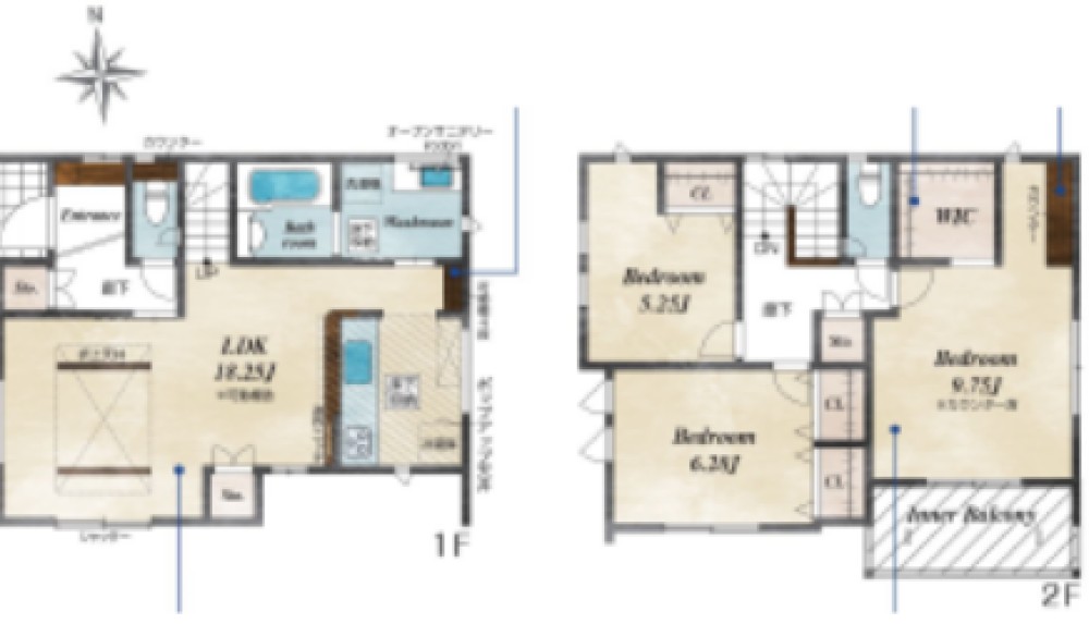 岡崎市若松町　全2棟　1号棟 画像1