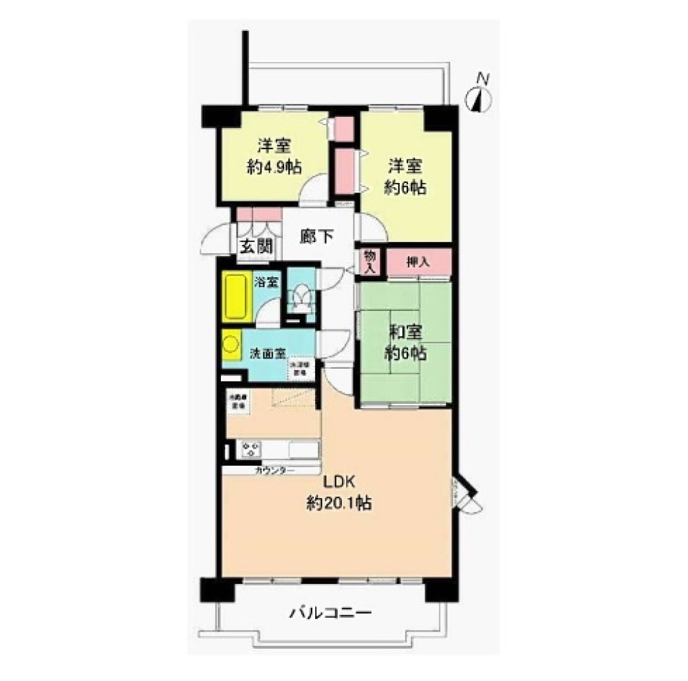 パークシティ三郷壱番館 西棟東棟 画像1