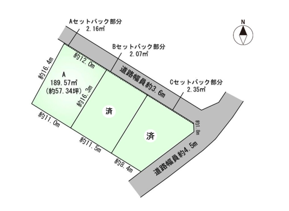 西尾市岡島町３期　全3区画　A区画 画像1