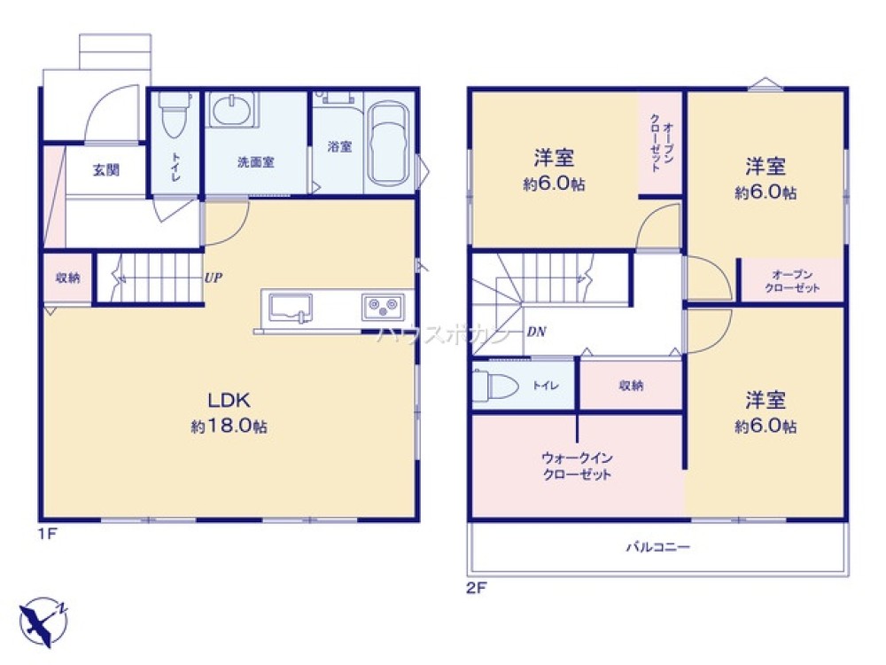岡崎市若松町　全2棟　B棟 画像3