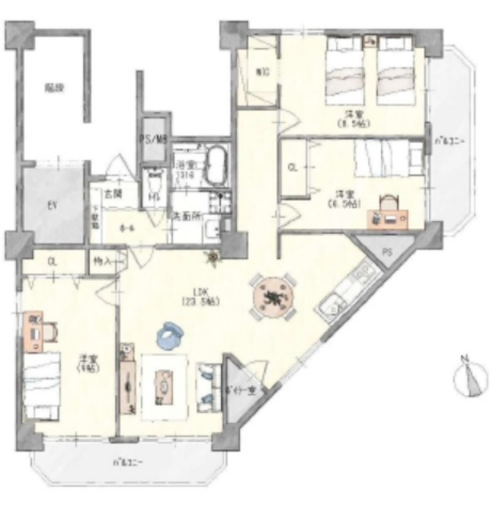 日車マンション平和が丘 B棟 画像1