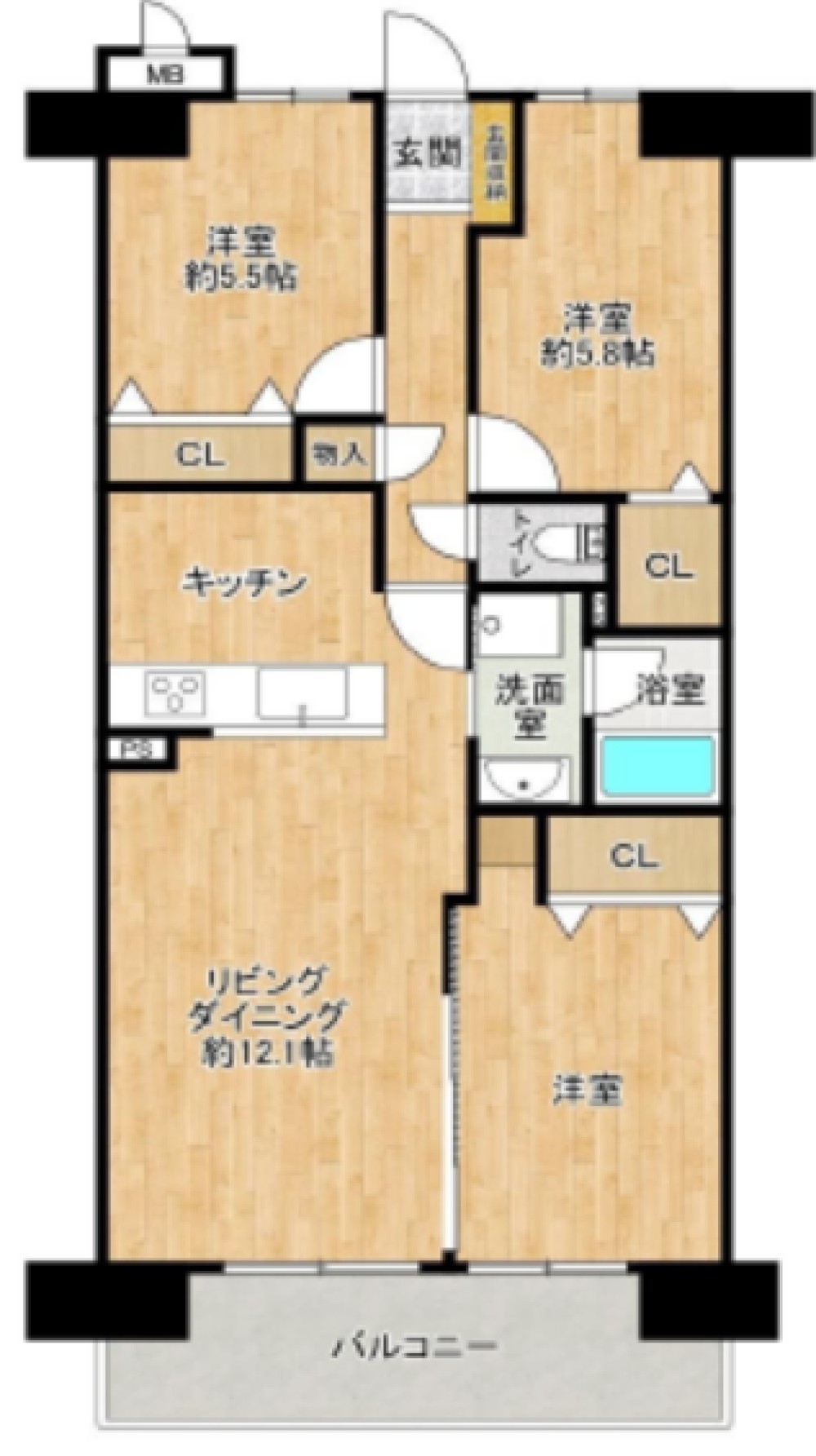 ダイアパレス岡崎南公園西棟 画像1