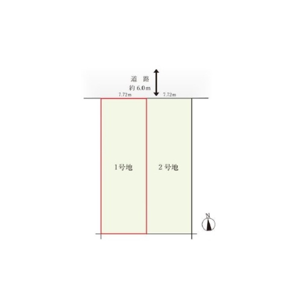 豊田市美里六丁目　全2区画　1号地 画像1