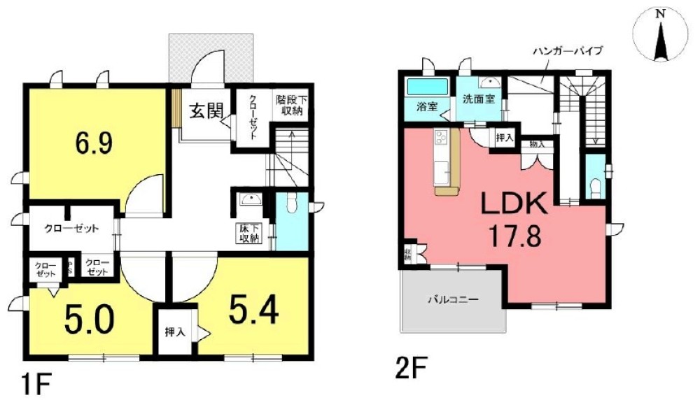 2階リビングはご家族のプライバシーを守ります。