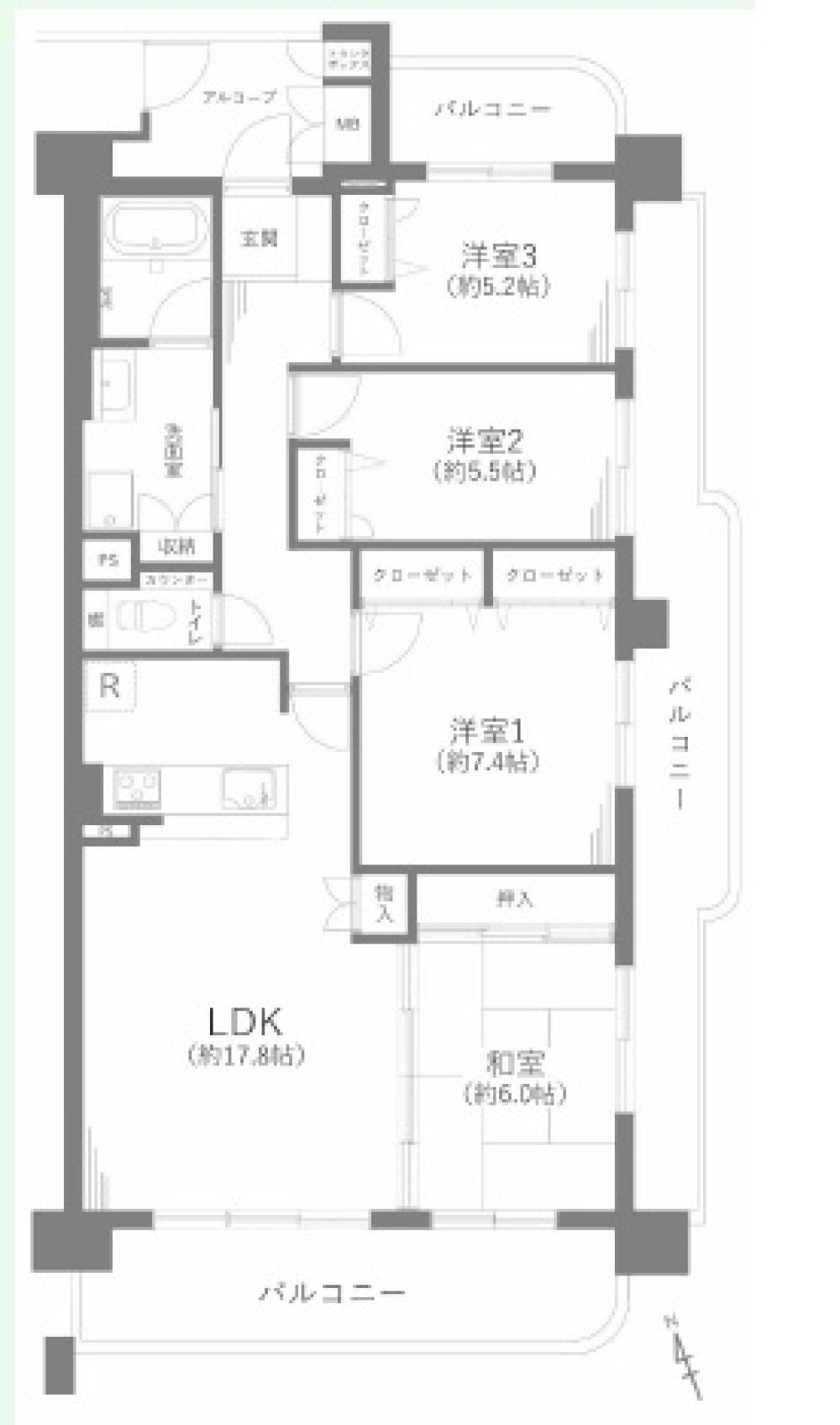 リビオ上名和B棟 画像1