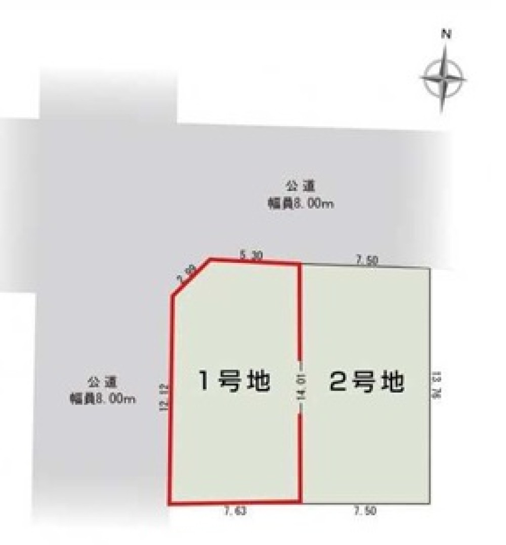 名古屋市中川区西伏屋三丁目　全2区画　1号地 画像1