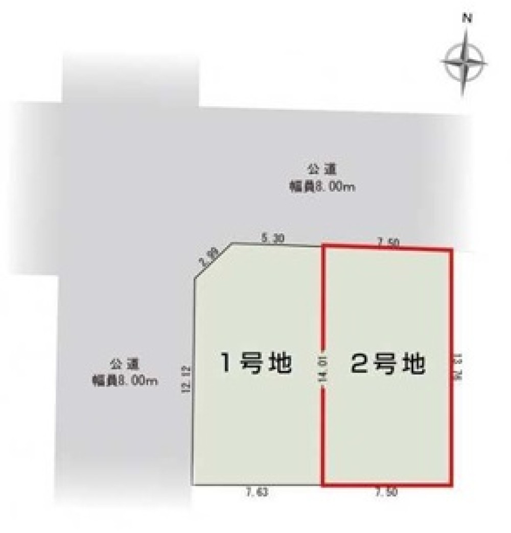 名古屋市中川区西伏屋三丁目　全2区画　2号地 画像1