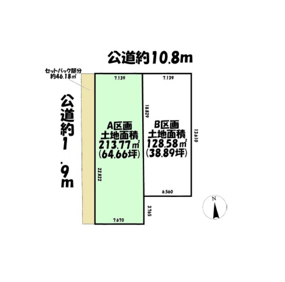 名古屋市港区春田野一丁目　全2区画　A区画 画像1