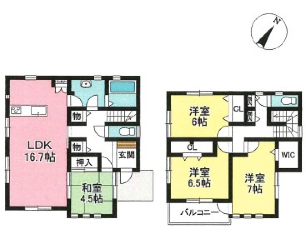 2階全居室6帖以上です！
