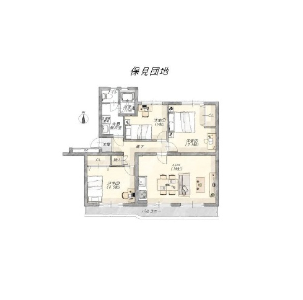 保見団地139棟 画像1