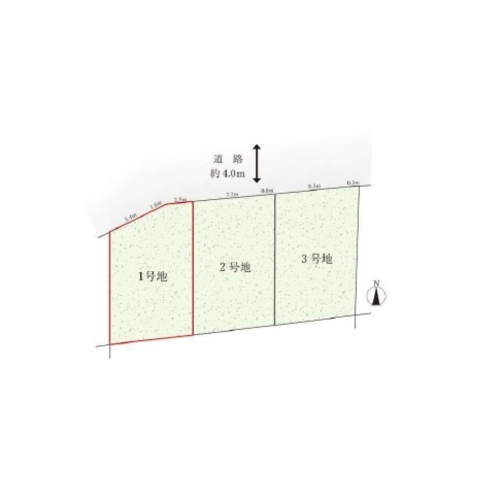 名古屋市東区大幸三丁目　全3区画　1号地 画像1
