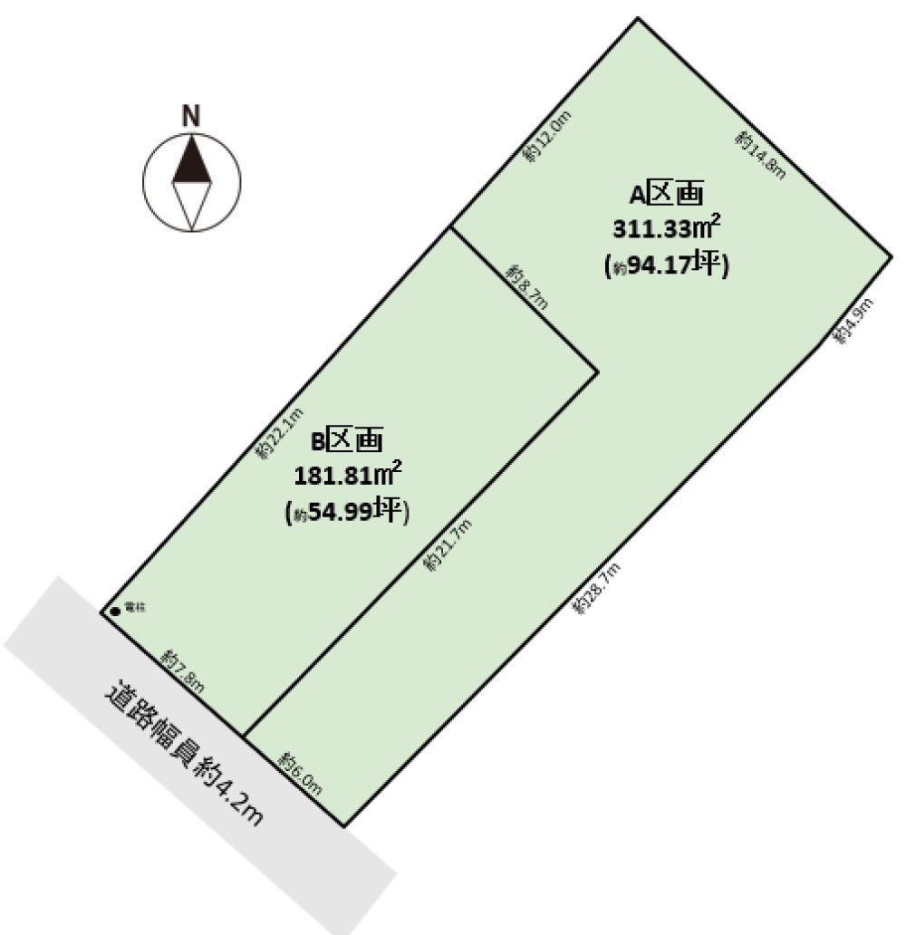 敷地面積約55坪超え！