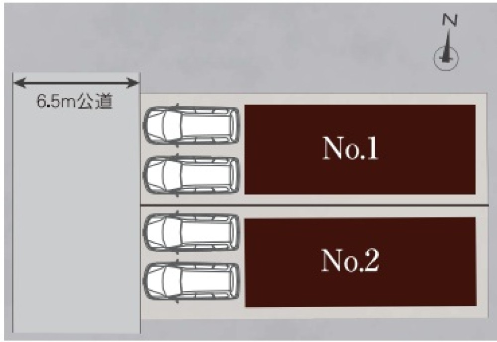 駐車場スペース並列２台可能！