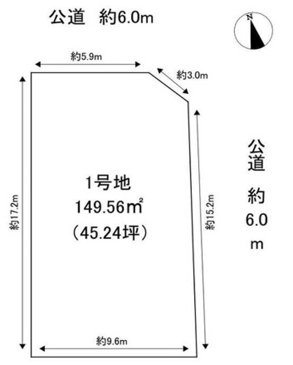 名古屋市中川区戸田明正二丁目　全2区画　1号地 画像1