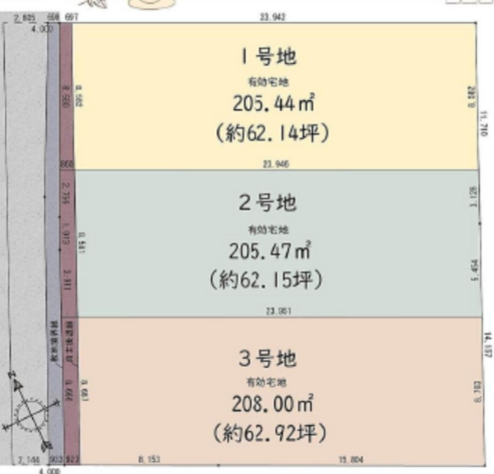 西尾市楠村町　全3区画　1号地 画像1