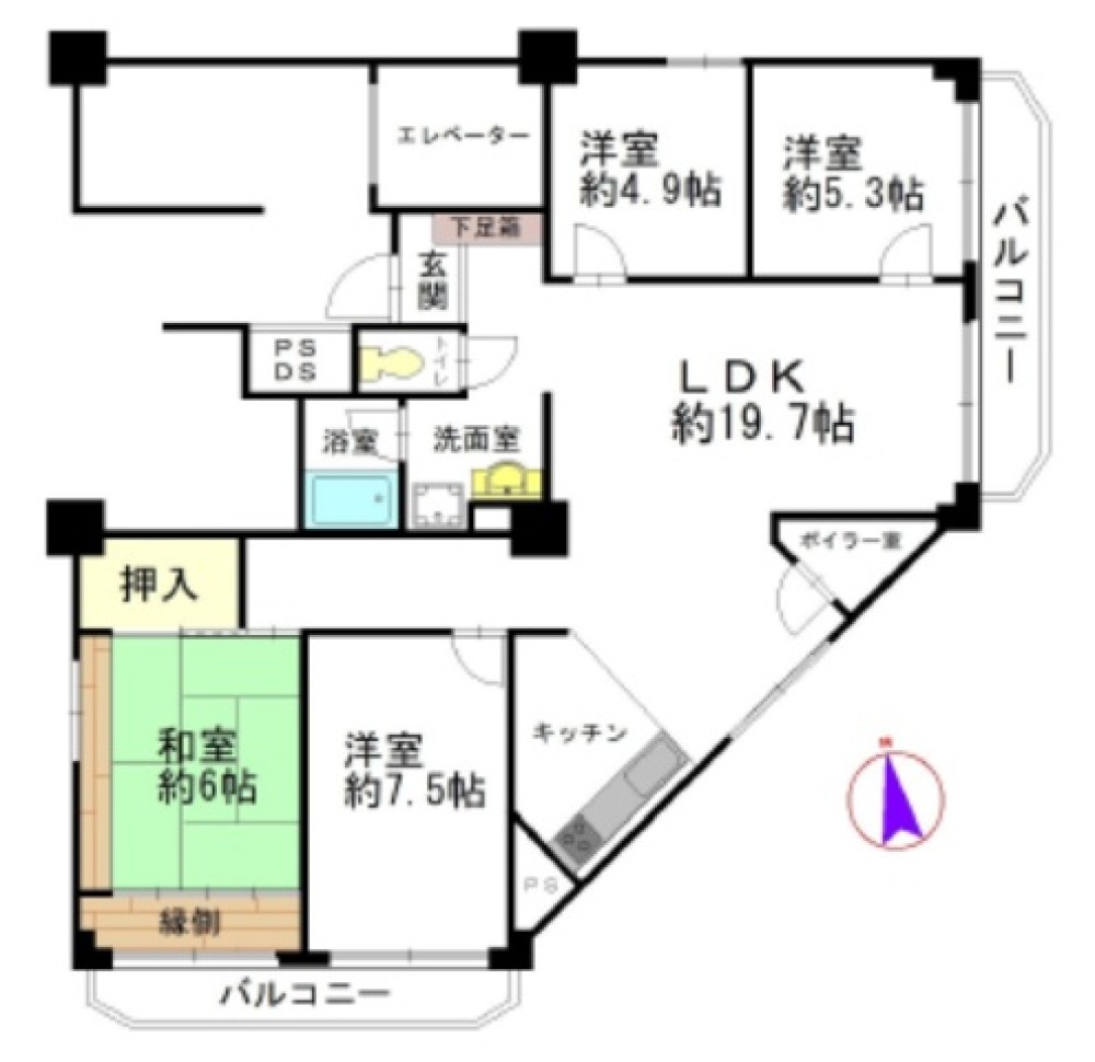 日車マンション平和が丘Ａ棟 画像1