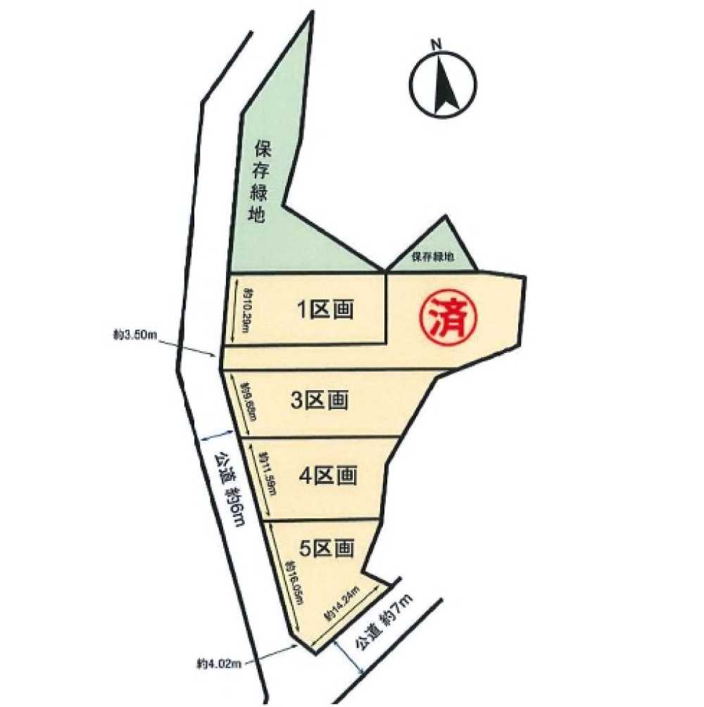 名古屋市天白区天白町　全5区画　3区画 画像1