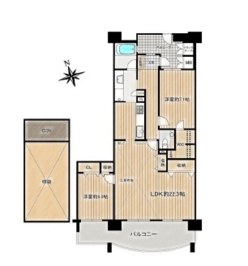 リビオ上名和B棟 画像1