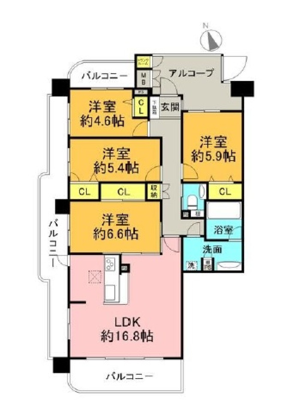 リビオ上名和B棟 画像1