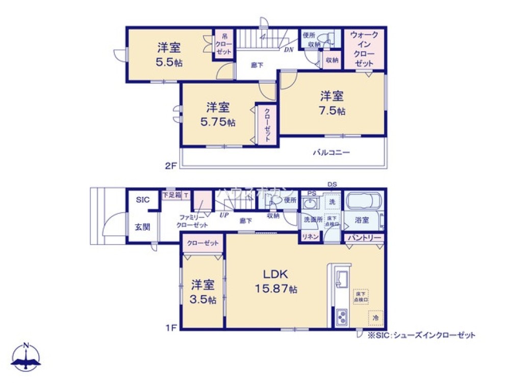 全居室収納豊富・ゆとりのある間取り
