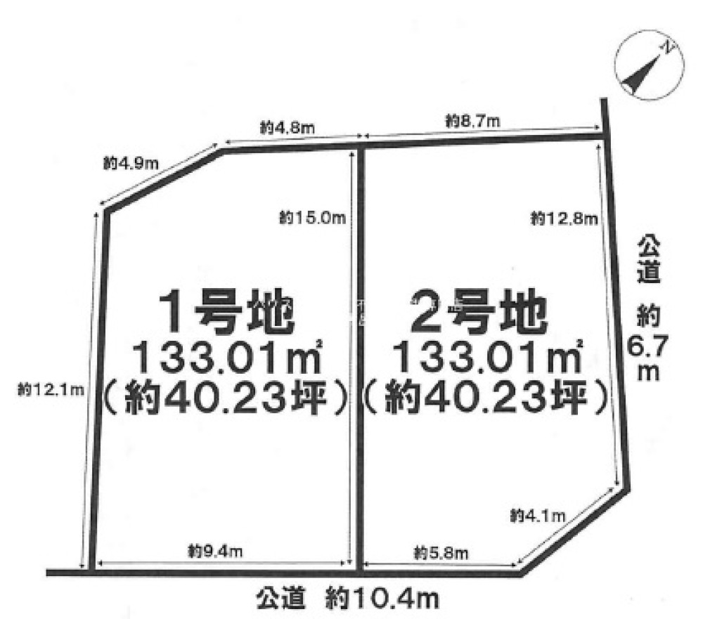 知多市八幡　全2区画　2号地 画像1