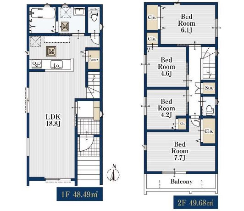 名古屋市天白区元八事　3264②　全2棟　１号棟 画像2
