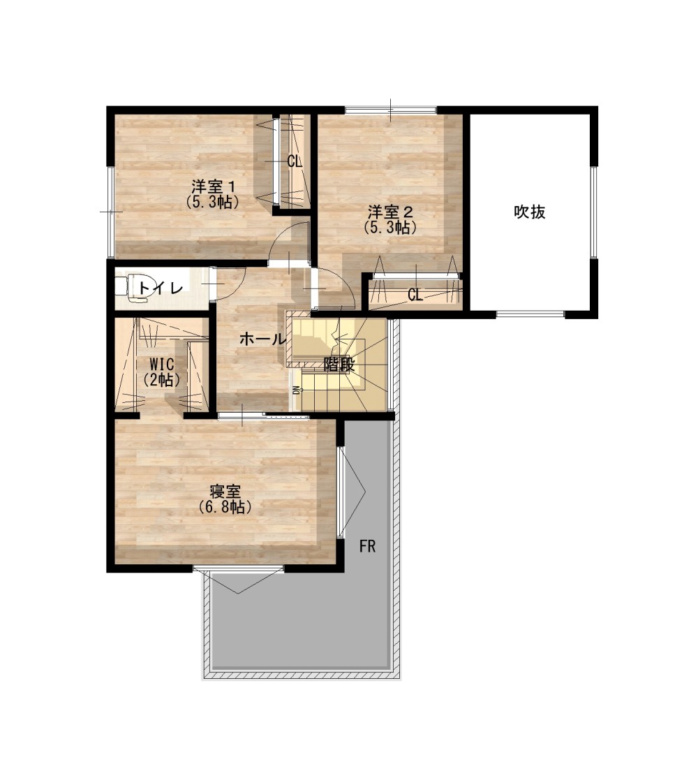 ウォークインクローゼットあり！