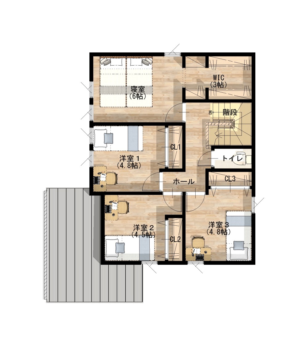 ウォークインクローゼットあり！