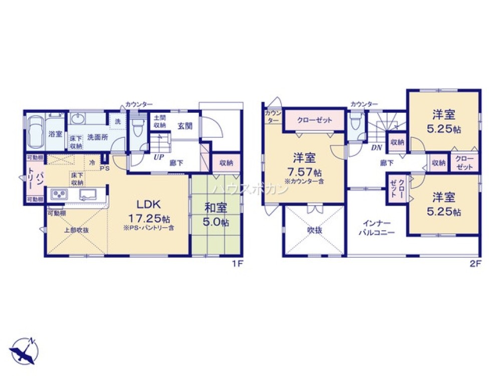 4LDK＋土間収納+パントリー有り！