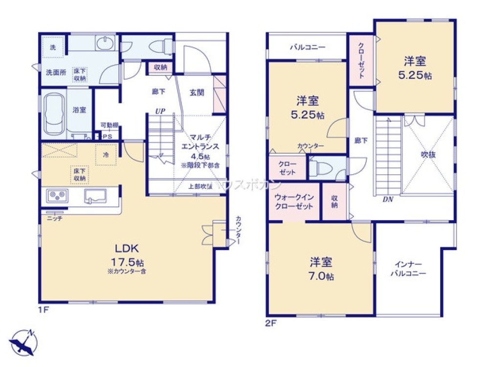 4LDK＋WIC+マルチエントランス有り！