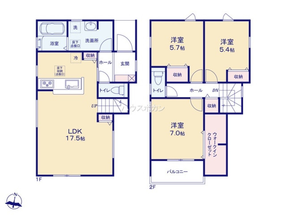収納豊富な間取です◎