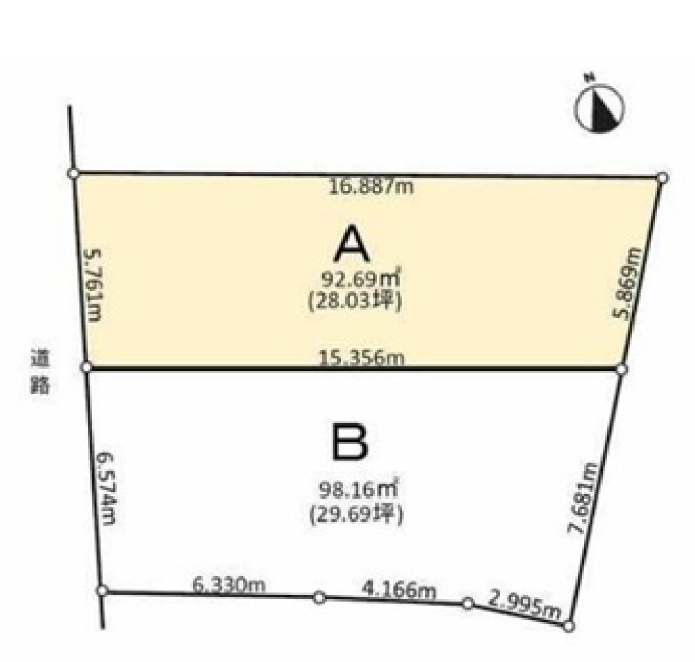 名古屋市守山区鳥羽見一丁目　全2区画　A区画 画像1