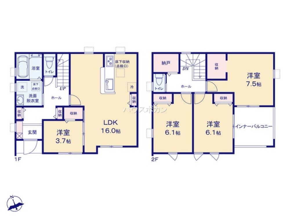 全居室収納豊富・ゆとりのある間取り
