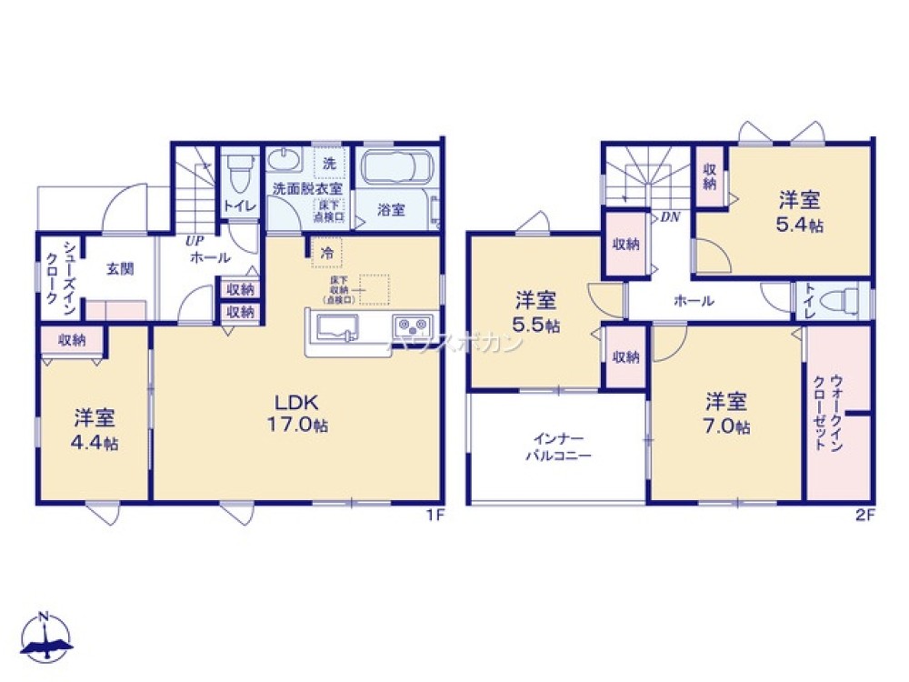 全居室収納豊富・ゆとりのある間取り