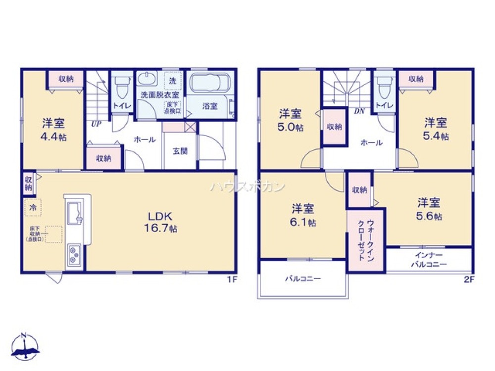 全居室収納豊富・ゆとりのある間取り