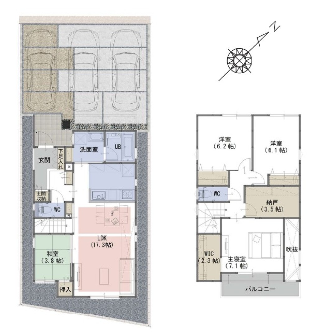 春日井市六軒屋町西2期　全1棟　1号棟 画像2