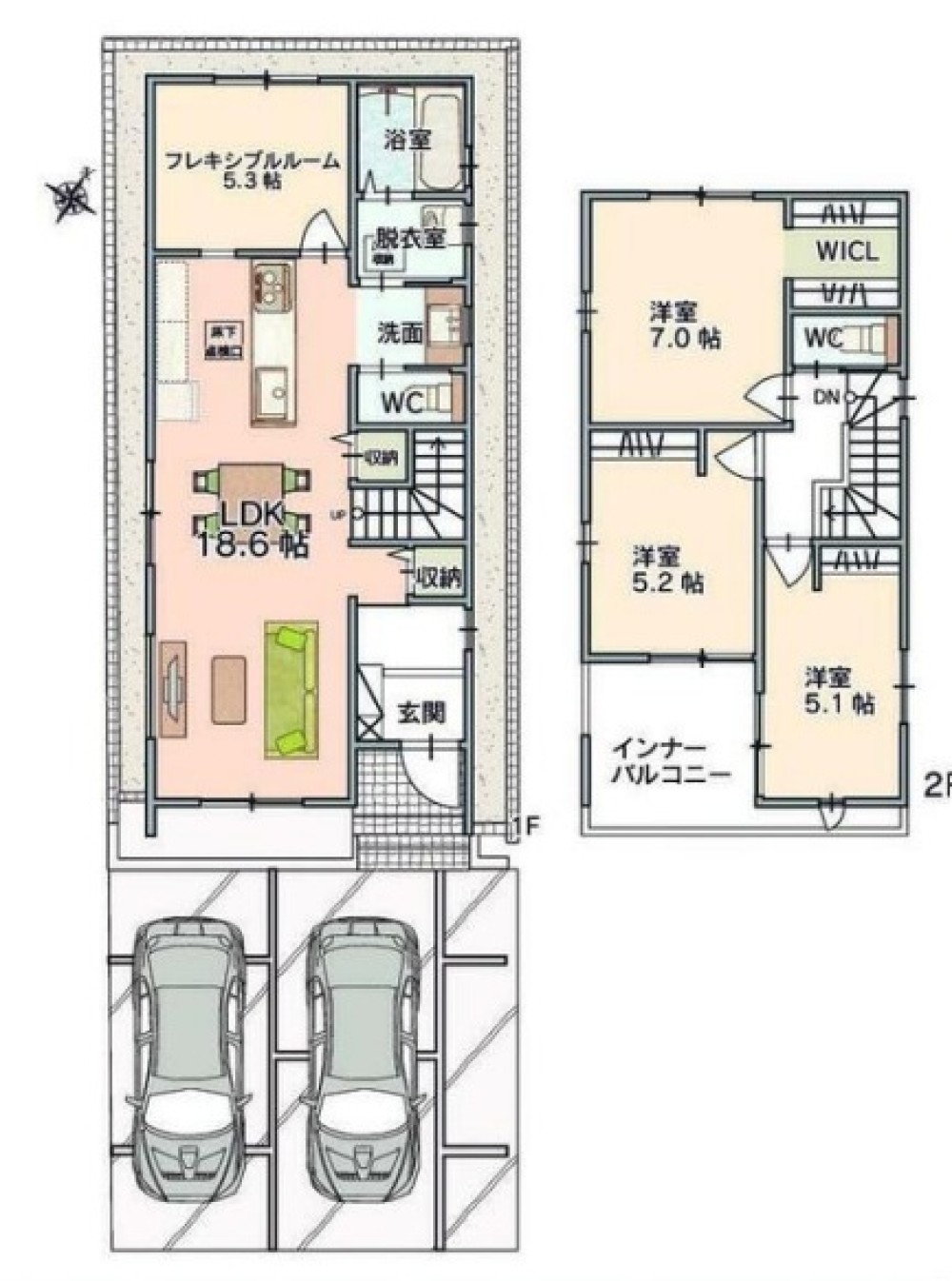 春日井市小木田町　全2棟　A号棟 画像2