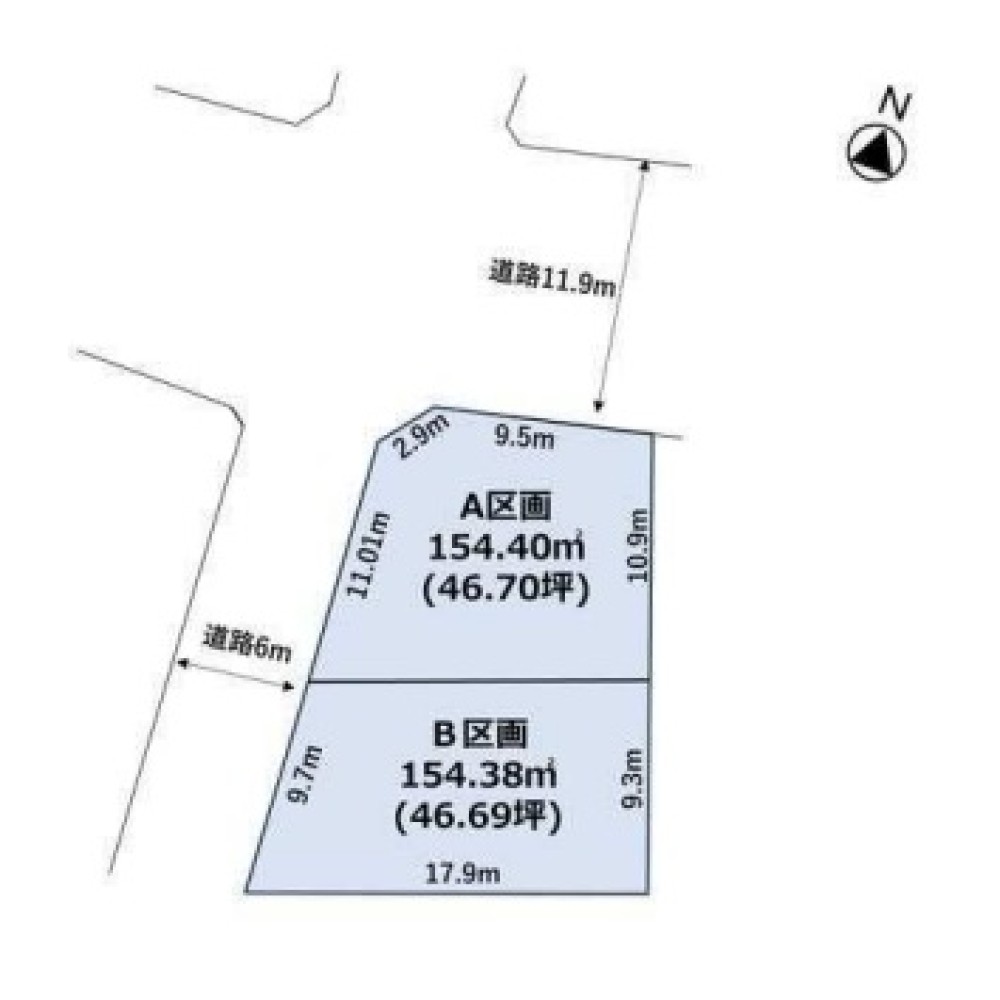 一宮市多加木五丁目　全2区画　B区画 画像1