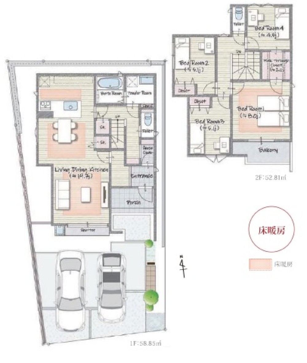 大府市桃山町一丁目　全10棟　8号棟 画像2