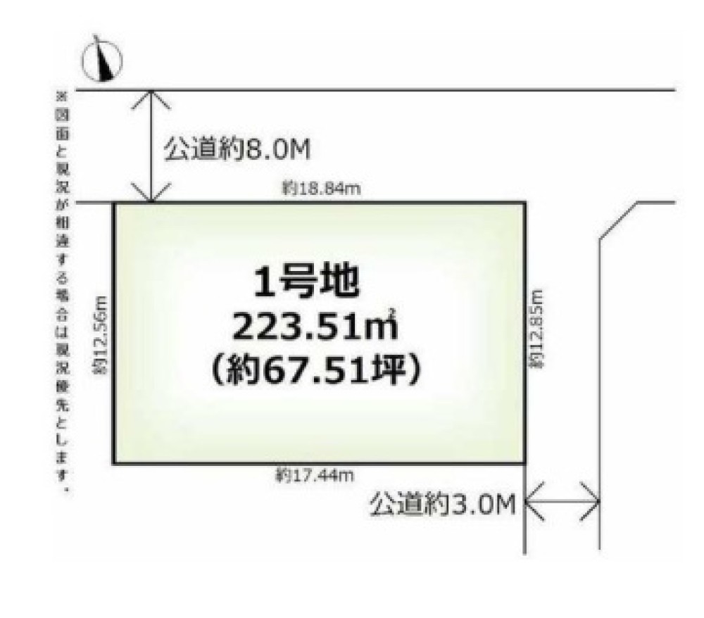 一宮市大毛字西郷　全2区画　1号地 画像1