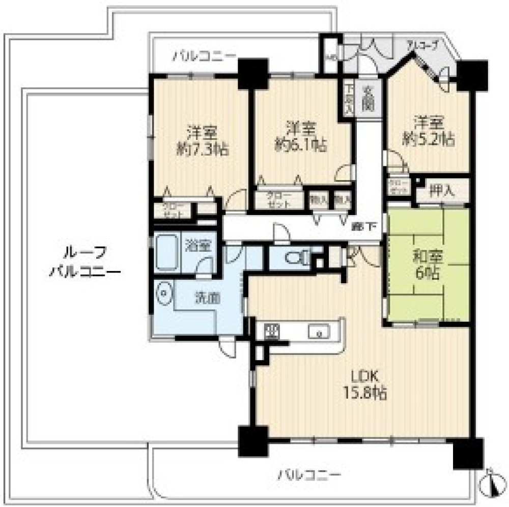 Tステージ若林　WEST 画像1
