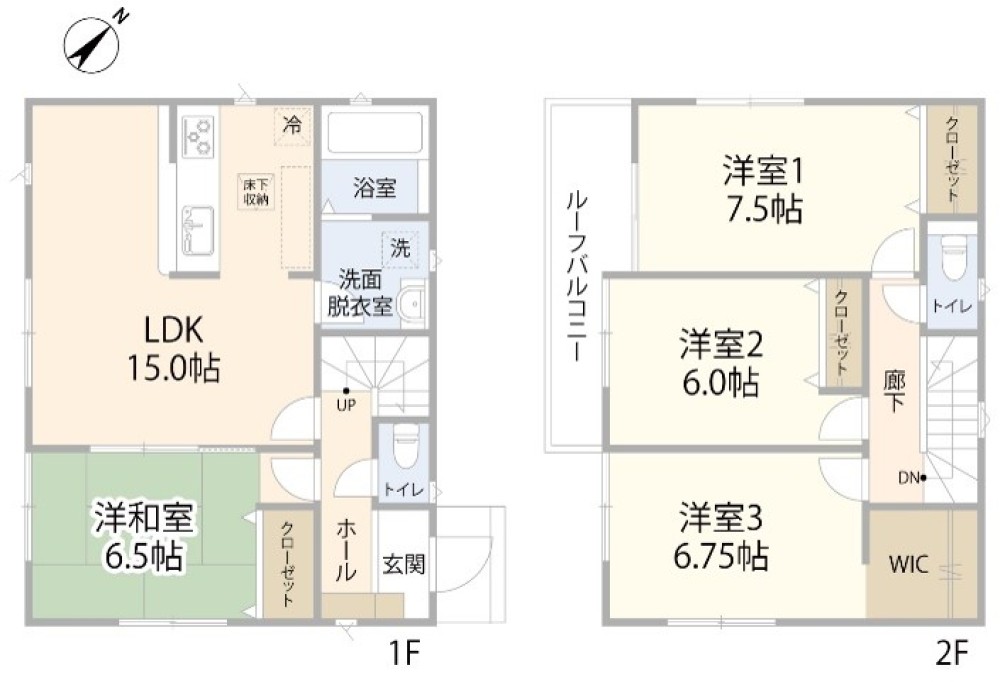 全居室6畳以上の４LDK！